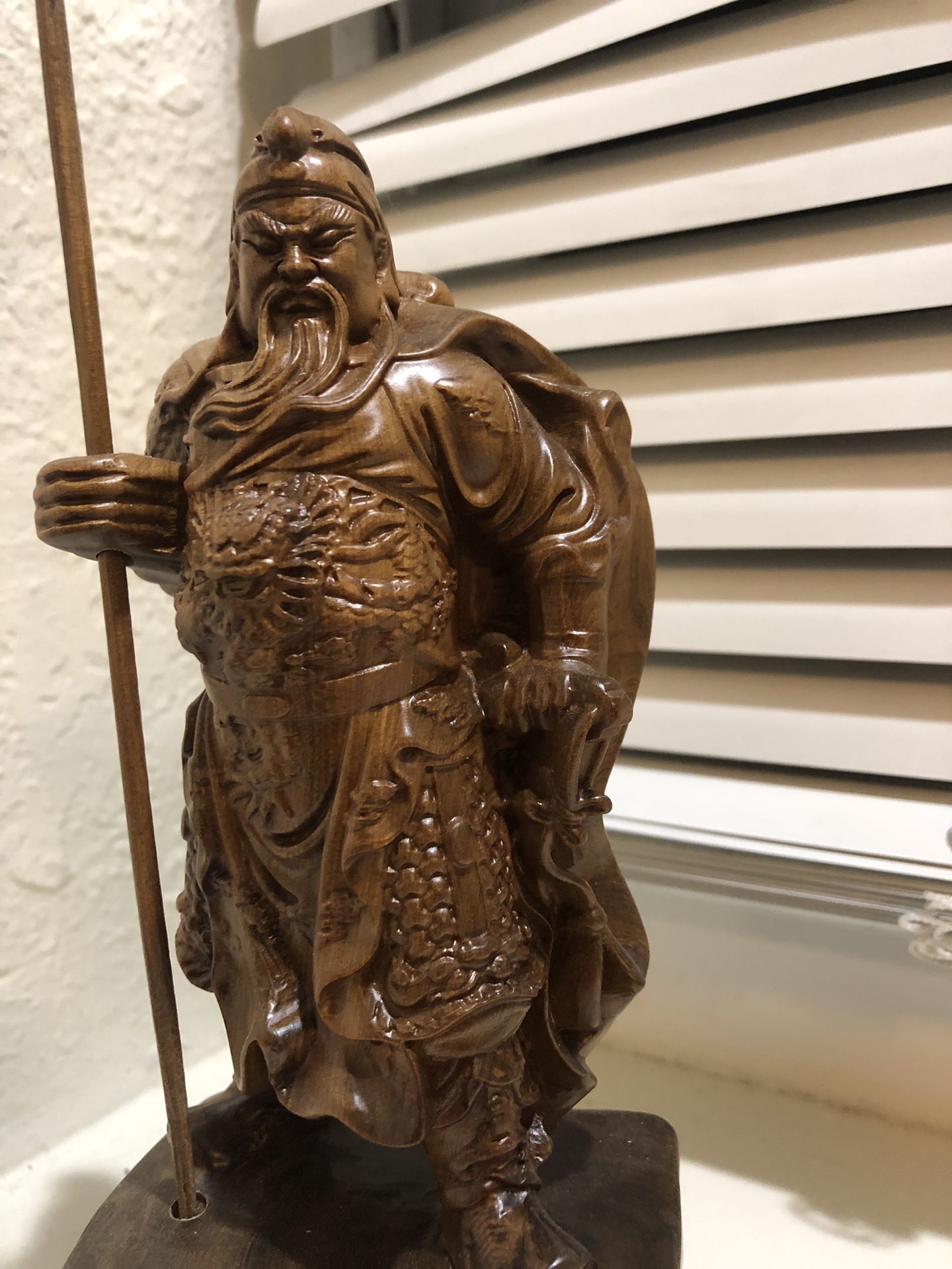 Solid Wood Vietnamese Warrior Carving