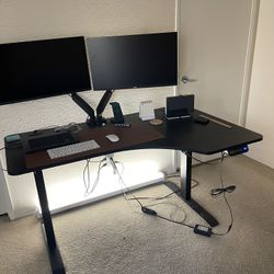 55- Inch Electric Standing Desk(Without mount and monitors)