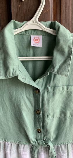 Girl’s sage green dress. Size M 7-8 y