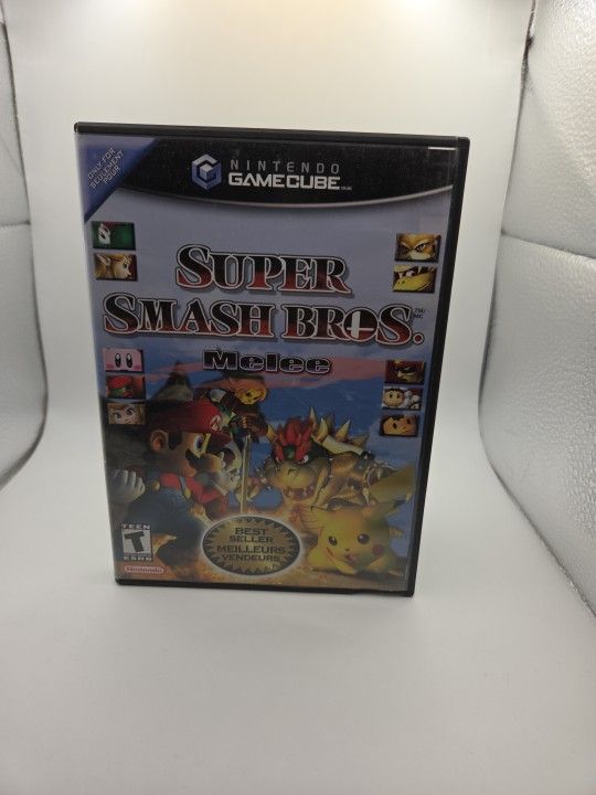 Super Smash Bros Melee - Nintendo Gamecube Game - CIB - BLACK LABEL - Complete