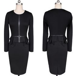 Victoria Black Peplum Dress