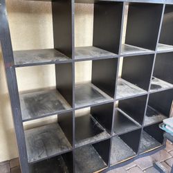 Free! Black shelving unit 16 cubbies AS IS $10