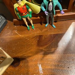 Vintage and Collectable Batman Riddler and Robin Action Figures