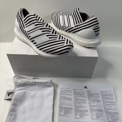 Adidas Nemeziz Tango 17+ Agility CG3656 White Black Striped Mens Sz 10 Limited