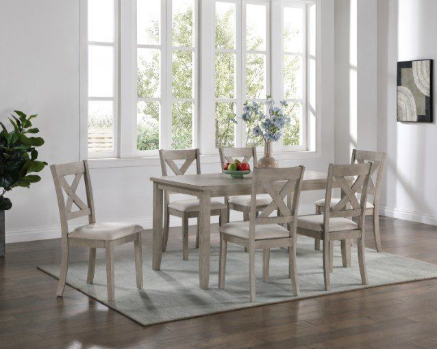 Rustic charm, design to infuse warmth 7 pc dining set