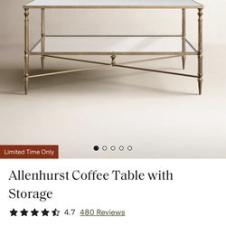 Birch Lane Allenhurst Mirrored Coffee Table – Retails for $928!