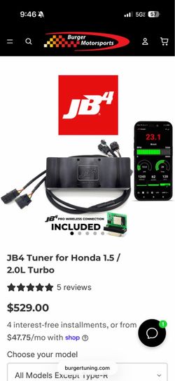 JB4 Tuner for Honda 1.5 / 2.0L Turbo