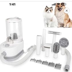 Pet Grooming Kit Vacuum Suction System GO-2303 White Grey 300W Professional 