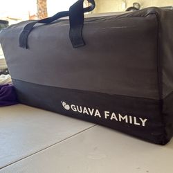 Guava family travel crib plus sheet and fun shade