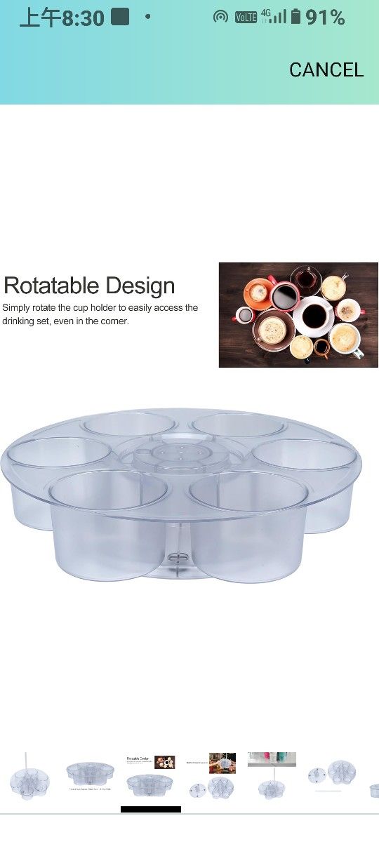 Water Bottle Organizer, 360 Degree Rotatable Plastic Anti Slip Cup Storage Holder Rack, Water Bottle Storage Stand for Water Bottles with Handle