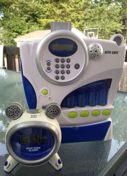 Room Gear : Electronic ATM Safe and "Your Voice" Alarm Clock