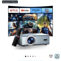 DWNKNEW 4K Supported Outdoor Projector - 1080P Smart Movie Projector