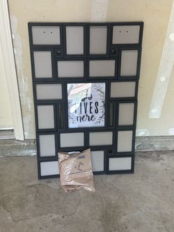 Large Black Multi-Opening Collage Photo Frame
