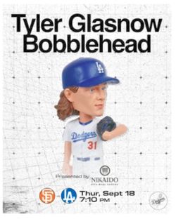 Tyler Glasnow Bobblehead dodgers giveaway 9/18/25