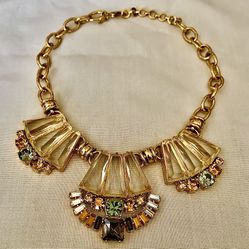 Vintage Hand Cut Crystal Necklace / Choker