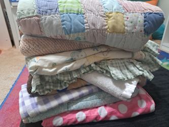 Lot of toddler blankets