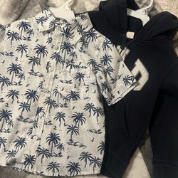 Boys Size 4t Gap Sweater And Boys Button Down Short