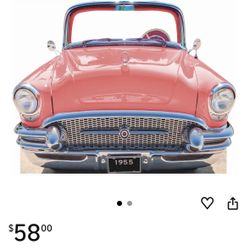 Car Cut Out And Diner Background For Photo Booth