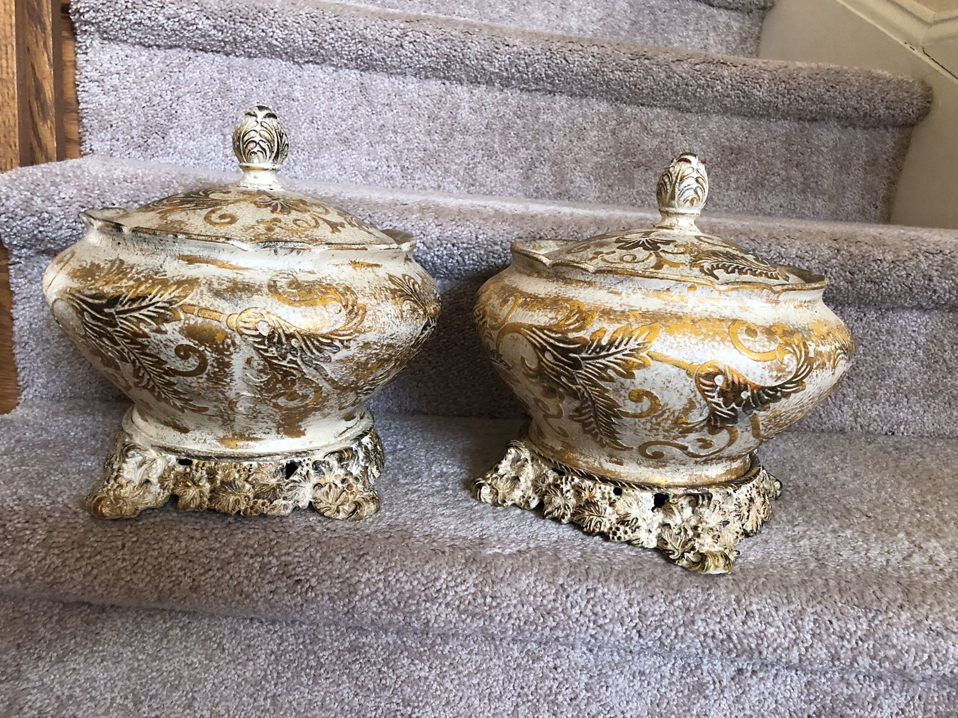 2 Beautiful Bijoux Lidded Pots