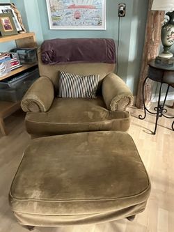 Oversized Chair & Matching Ottoman