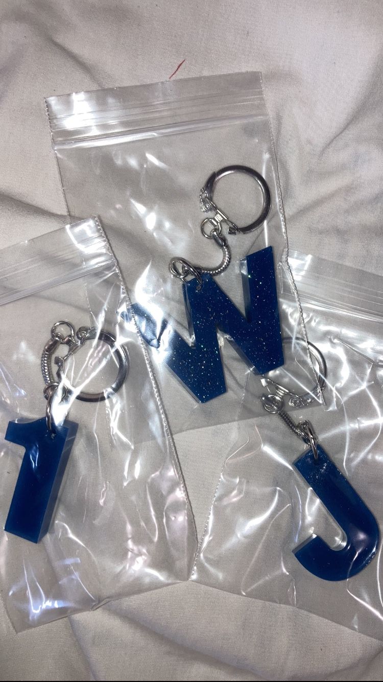 CUSTOM LETTER AND NUMBER KEYCHAINS 