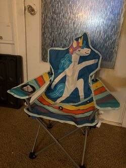 Two Unicorn Folding Kids Chairs
