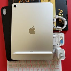 256gb Apple IPad 10th Generation (10.9” Liquid Retina / Latest 2022 ) with pen, keyboard, case & Accessories (warranty 06/2025)