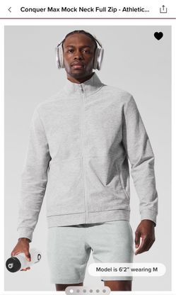Authentic Alo Conquer Max Mock Neck Full Zip Jacket