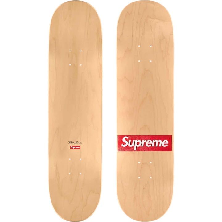 Supreme Routed Box Logo Skateboard Deck Natural