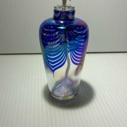 Art Glass Studio Oil Burner Blue Swirl Hand Blown