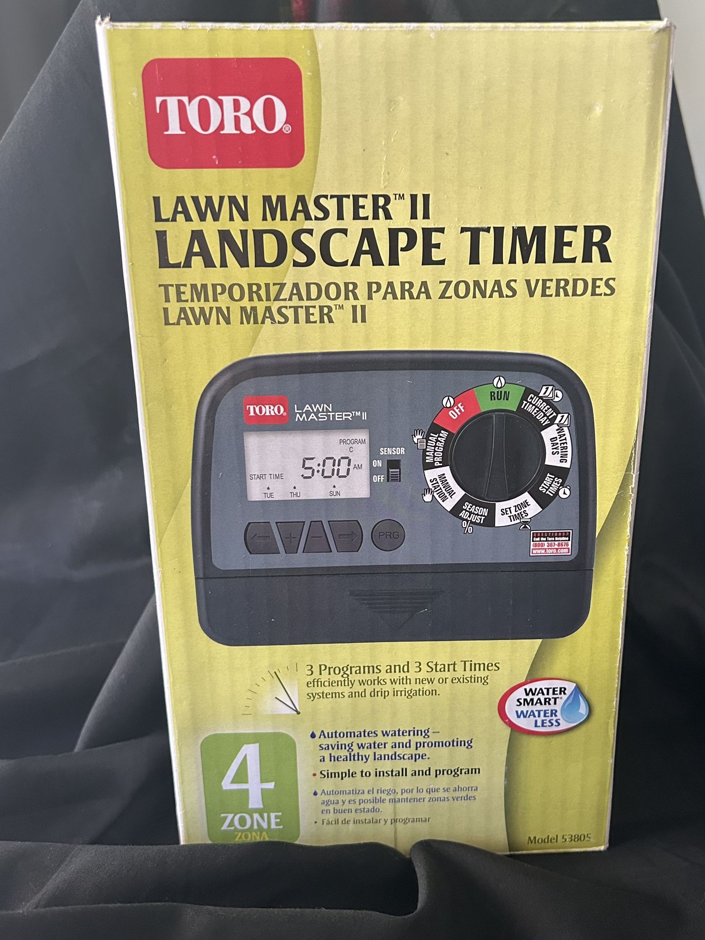 Toro Lawn Master II Landscape Timer 4 Zone Sprinkler Watering - Model# 53805