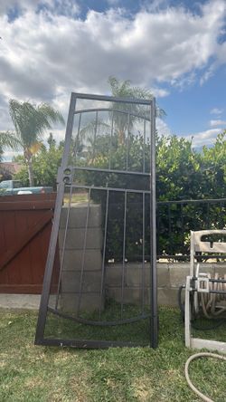 Tall metal door