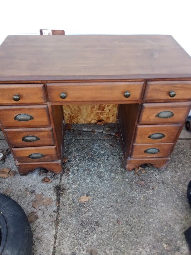 Great Little Wooden Desk Fits Anywhere