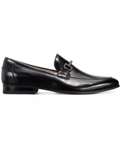 (NEW) Alfani Italian Men's Otis Black Loafers 10 M. (New)