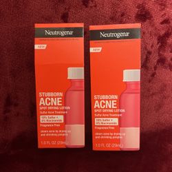 Neutrogena Stubborn Acne Spot Drying Lotion X2 * New unopened Still Sealed *