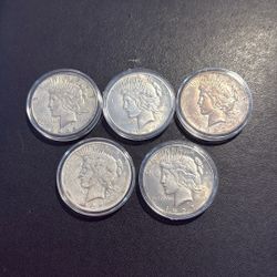Silver Peace Dollars (5)