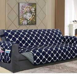 Elegant Comfort Reversible Bloomingdale Pattern Quilted Oversized Sofa Furniture Protector New Size 79”