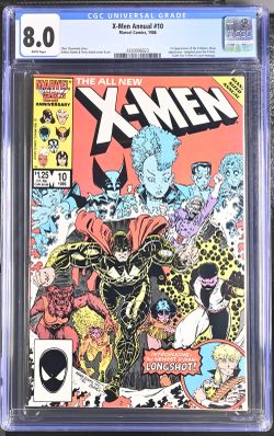 X-Men Annual #10 (1986) 1st X-Babies, Longshot joins X-Men CGC 8.0