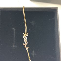  YSL Elegant Gold designer Charm Bracelet