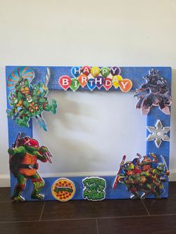 Ninja turtle picture party frame $20