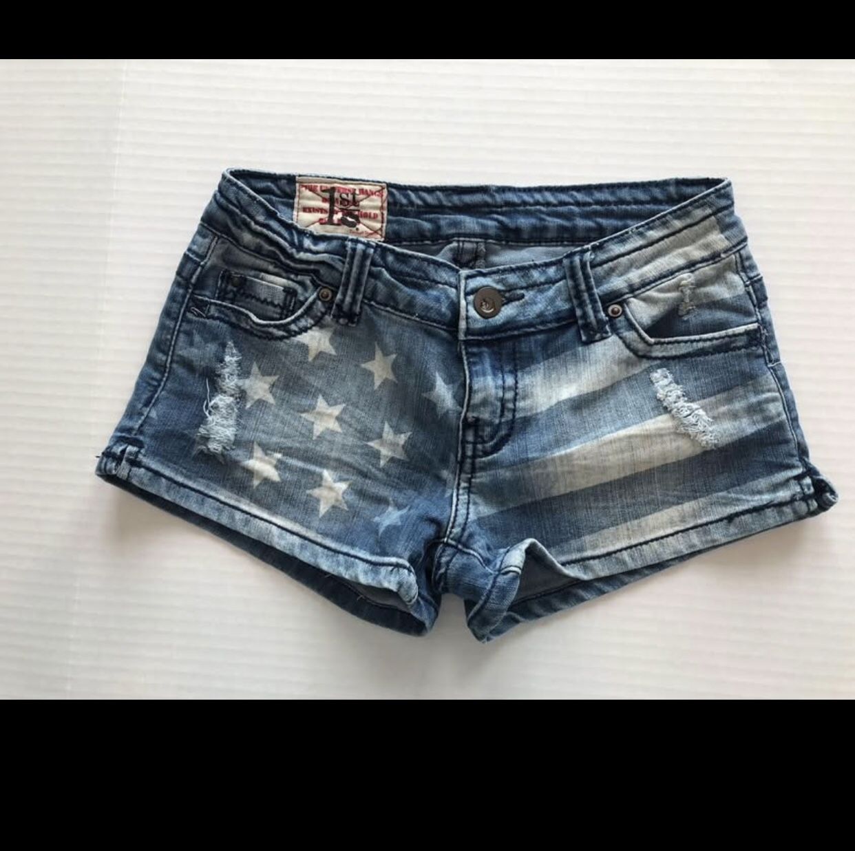 Women’s American Flag Jean Shorts Size 1