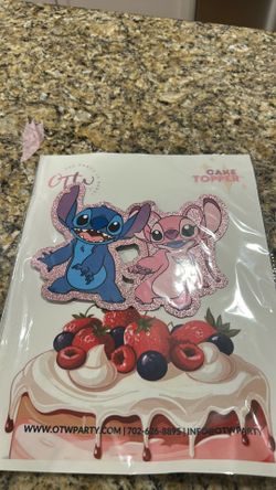 Free Stitch and angel cake topper