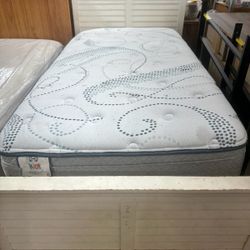 Twin Size Mattress And Box Spring With Bed Frame 🚚 Free Delivery 🚚 