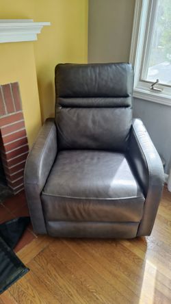 Power Recliner - Grey Faux Leather