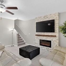 leather sofa set - moving sale!