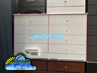 White pink eight drawer dresser new chest mueble Comoda cajonera