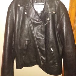CALVIN KLIEN LEATHER JACKET 
