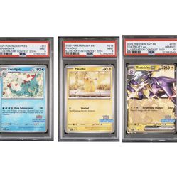 Pokémon 2024 Illustration Contest SEQ SVP213 PSA 9 SVP214 PSA 9 SVP215 PSA 10