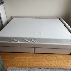 Queen Sized Daybed Frame w/ Storage Drawers + USB – $200 OBO (Frame Only)