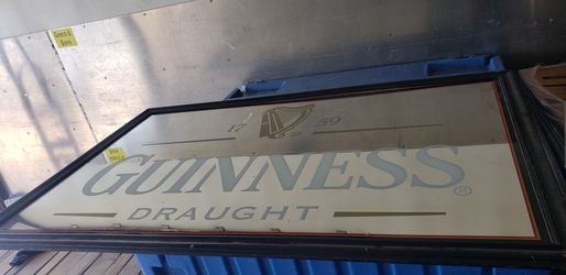 Guinness beer mirror framed
